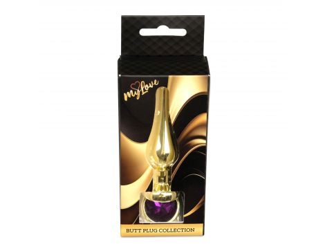 Korek analny diamentowy ze stali MyLove Toys fioletowy 9.5 cm - 4