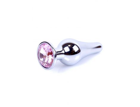 Srebrny korek analny z diamentem MyLove Toys 9,5 cm - 9