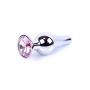Srebrny korek analny z diamentem MyLove Toys 9,5 cm - 10