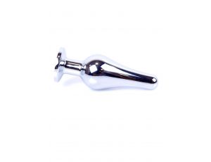 Korek analny srebrny z czerwonym diamencikiem MyLove Toys 9,5 cm