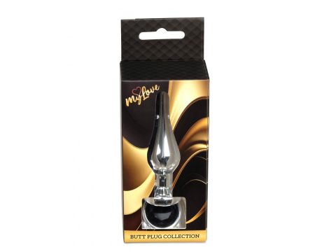 Srebrny korek analny z diamentem MyLove Toys 9,5 cm - 3