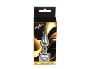 Korek analny srebrny z diamentem MyLove Toys 9,5 cm