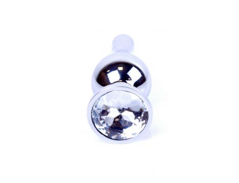 Korek analny srebrny z diamentem MyLove Toys 9,5 cm - 4