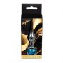 Biżuteria analna srebrna z diamentem MyLove Toys jasnoniebieska 9,5 cm - 4