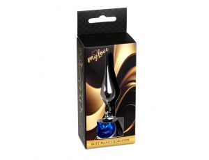 Biżuteria analna srebrna MyLove Toys ciemnoniebieska 9,5 cm