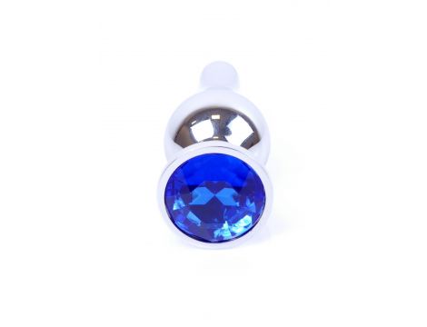 Biżuteria analna srebrna MyLove Toys ciemnoniebieska 9,5 cm - 4