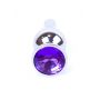 Stalowy korek analny z diamentem MyLove Toys fioletowy 9,5 cm - 5