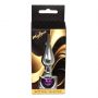 Stalowy korek analny z diamentem MyLove Toys fioletowy 9,5 cm - 2