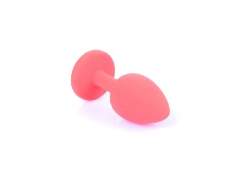 Korek analny silikonowy z diamentem MyLove Toys czerwony 7 cm - 6