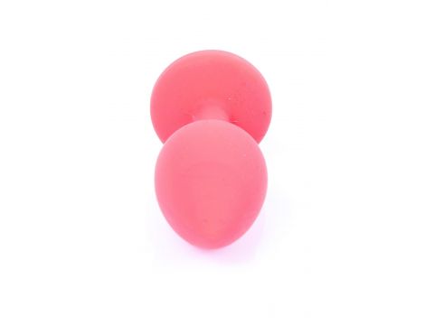 Korek analny silikonowy z diamentem MyLove Toys czerwony 7 cm - 10