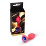 Korek analny silikonowy z diamentem MyLove Toys czerwony 7 cm - 5