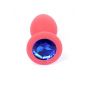Korek analny silikonowy z diamentem MyLove Toys czerwony 7 cm - 3