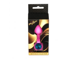 Korek analny silikonowy z diamentem MyLove Toys różowy 7 cm