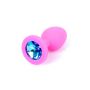 Korek analny silikonowy z diamentem MyLove Toys różowy 7 cm - 5