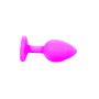 Korek analny silikonowy z diamentem MyLove Toys różowy 7 cm - 9
