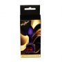 Biżuteria analna silikonowa MyLove Toys fioletowa z diamencikiem mała 7 cm - 6