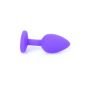 Biżuteria analna silikonowa MyLove Toys fioletowa z diamencikiem mała 7 cm - 2