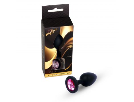 Biżuteria analna silikonowa MyLove Toys czarna mała 7 cm - 3