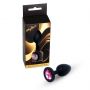 Biżuteria analna silikonowa MyLove Toys czarna mała 7 cm - 4