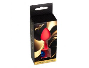 Silikonowa biżuteria analna MyLove Toys czerwona średnia 8 cm