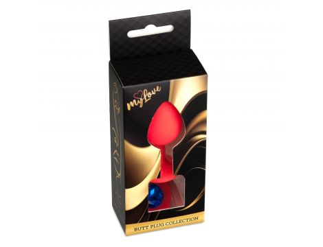Silikonowa biżuteria analna MyLove Toys czerwona średnia 8 cm