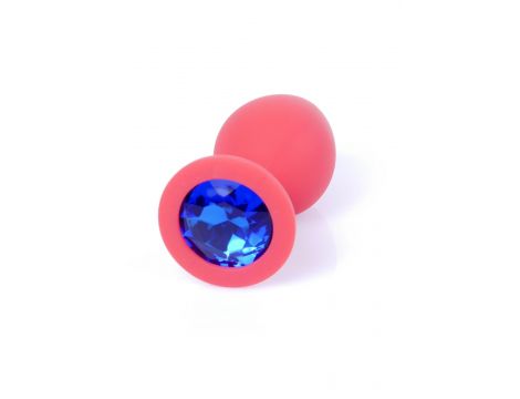 Silikonowa biżuteria analna MyLove Toys czerwona średnia 8 cm - 2