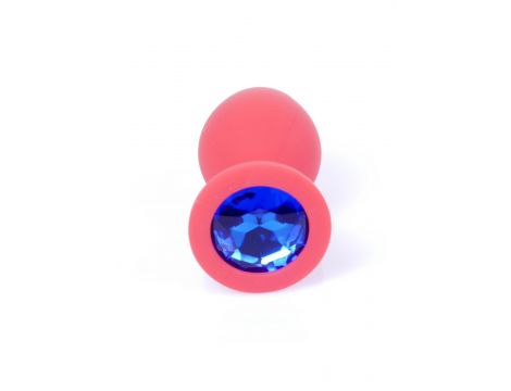 Silikonowa biżuteria analna MyLove Toys czerwona średnia 8 cm - 5
