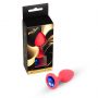 Silikonowa biżuteria analna MyLove Toys czerwona średnia 8 cm - 5