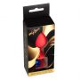 Silikonowa biżuteria analna MyLove Toys czerwona średnia 8 cm - 2