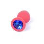 Silikonowa biżuteria analna MyLove Toys czerwona średnia 8 cm - 3