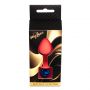 Silikonowa biżuteria analna MyLove Toys czerwona średnia 8 cm - 4