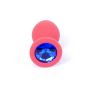 Silikonowa biżuteria analna MyLove Toys czerwona średnia 8 cm - 6