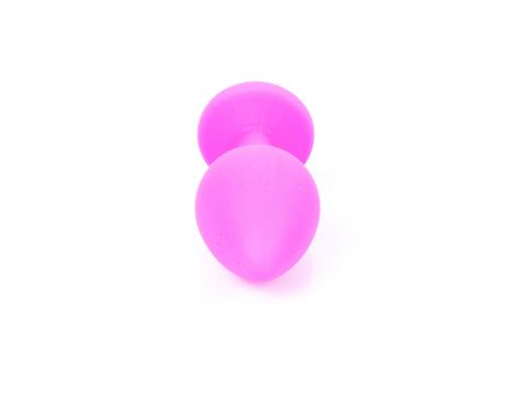 Korek analny silikonowy różowy z diamencikiem MyLove Toys 8 cm - 5