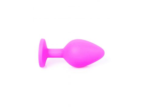 Korek analny silikonowy różowy z diamencikiem MyLove Toys 8 cm - 10