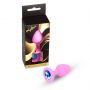 Korek analny silikonowy różowy z diamencikiem MyLove Toys 8 cm - 3