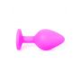 Korek analny silikonowy różowy z diamencikiem MyLove Toys 8 cm - 11