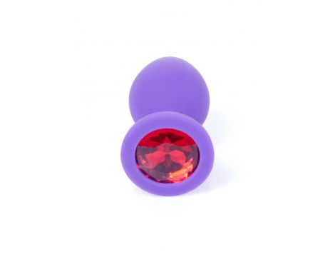 Silikonowy korek analny MyLove Toys fioletowy średni 8 cm - 11