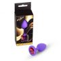 Silikonowy korek analny MyLove Toys fioletowy średni 8 cm - 2