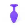Silikonowy korek analny MyLove Toys fioletowy średni 8 cm - 7