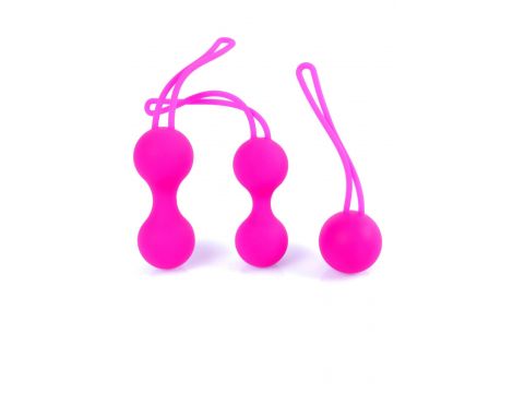 Kulki-Silicone Kegal Balls Set - Pink - 8