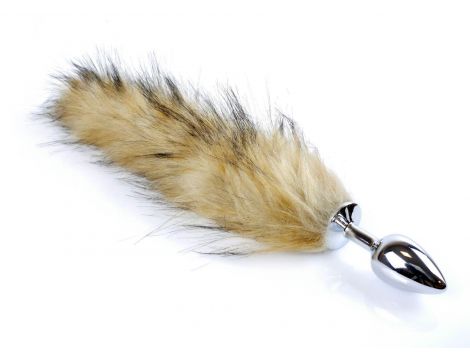 Wtyczka analna z kitą lisa HeavyFun brązowa XL 6.5 cm