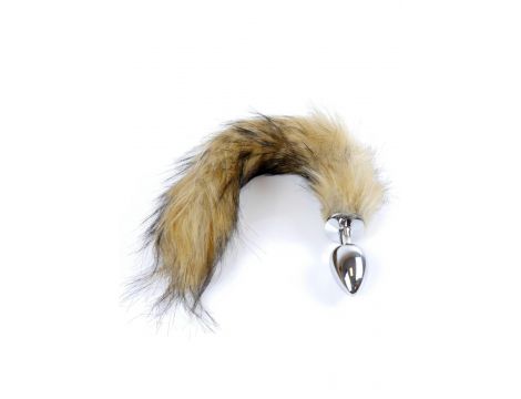 Wtyczka analna z kitą lisa HeavyFun brązowa XL 6.5 cm - 2