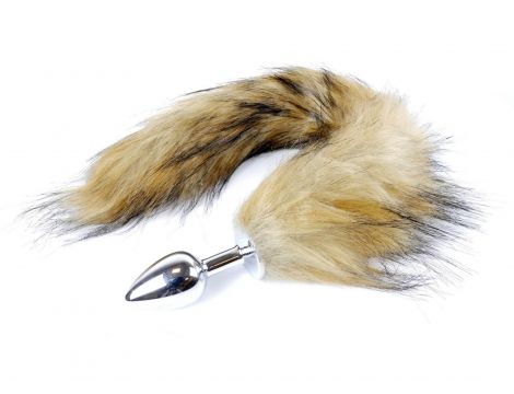 Wtyczka analna z kitą lisa HeavyFun brązowa XL 6.5 cm - 5