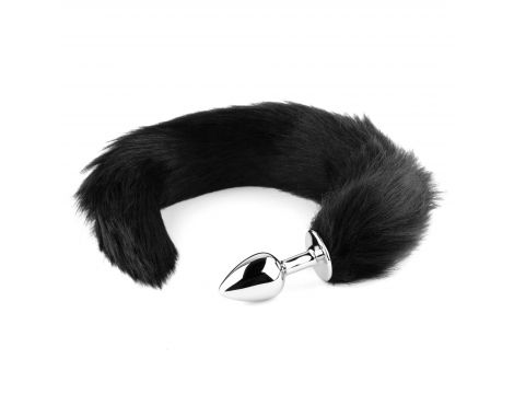 Korek analny z puszystym ogonem lisa HeavyFun czarny XL - 4