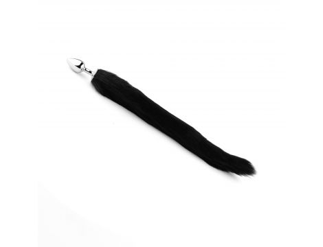Korek analny z puszystym ogonem lisa HeavyFun czarny XL - 3