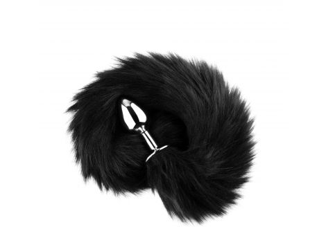 Korek analny z puszystym ogonem lisa HeavyFun czarny XL - 6