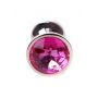 Stalowy korek analny z diamentem MyLove Toys różowy 7 cm - 3