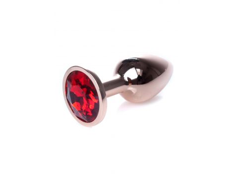 Biżuteria analna stalowa z diamentem MyLove Toys czerwona 7 cm - 5