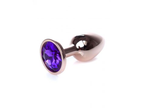Korek analny stalowy z diamentem MyLove Toys fioletowy 7 cm - 2