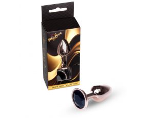 Korek analny stalowy z diamentem MyLove Toys czarny 7 cm